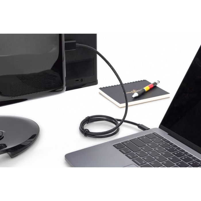 DIGITUS USB C Adapterkabel Typ C -HDMI A 4K St/St 5.0m. sw 1