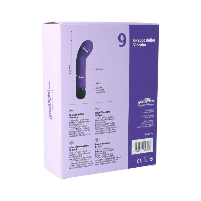 Bala Vibradora Pick&Love Nº 9 Morado 2 Bala Vibradora Pick&Love Nº 9 Morado 2