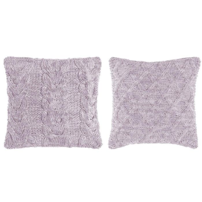 Cojin Alpino DKD Home Decor Malva 10 x 45 x 45 cm (4 Unidades)