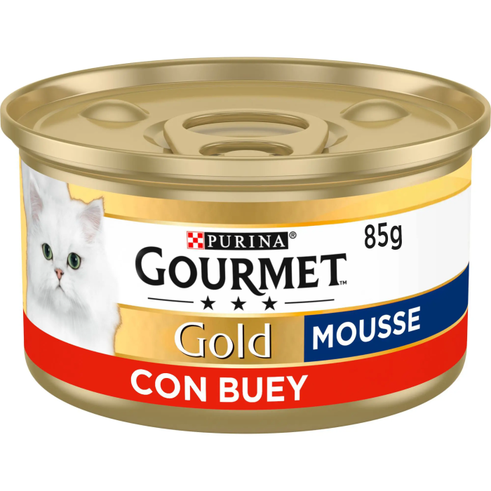 PURINA VET Gourmet Gold Mousse Buey Caja 24 Latas X 85 G