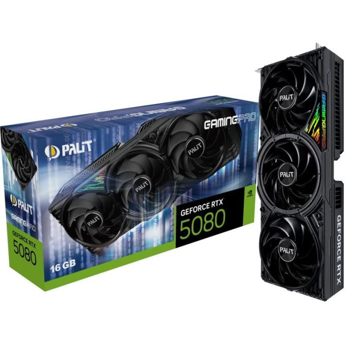 Palit GeForce RTX 5080 GamingPro 16GB GDDR7 3 Ventiladores PCIe 5.0 NVIDIA RTX serie 50 9 Palit GeForce RTX 5080 GamingPro 16GB GDDR7 3 Ventiladores PCIe 5.0 NVIDIA RTX serie 50 9