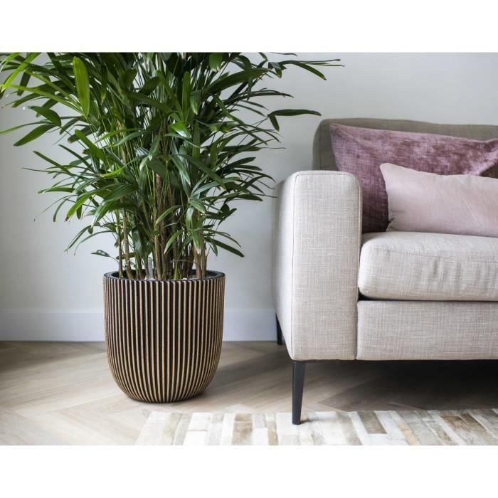 Capi Jardiniere Groove 43x41 cm negro y dorado 445487 2 Capi Jardiniere Groove 43x41 cm negro y dorado 445487 2