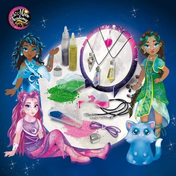 THE MOON ACADEMY LIS8008324110605 Cristales Mágicos - Kit Creativo con Purpurina, Piedras y Bases para Niños 1