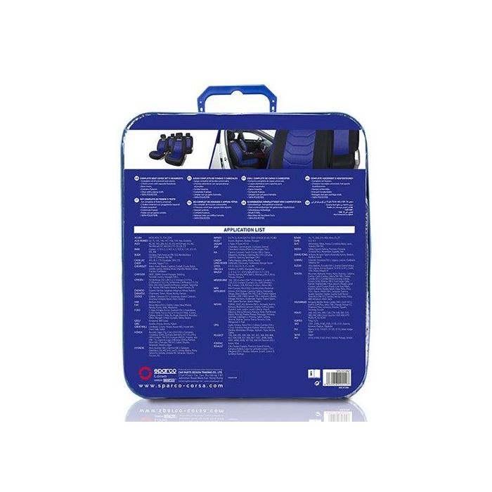Sparco SPC1019AZ Juego de Fundas para Asientos de Coche S-Line Azul y Negro 100% Poliéster Universales y Lavables 2 Sparco SPC1019AZ Juego de Fundas para Asientos de Coche S-Line Azul y Negro 100% Poliéster Universales y Lavables 2