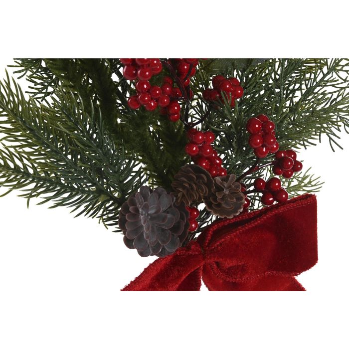 Rama Navidad Tradicional DKD Home Decor Verde Rojo 12 x 56 x 25 cm (12 Unidades) 1