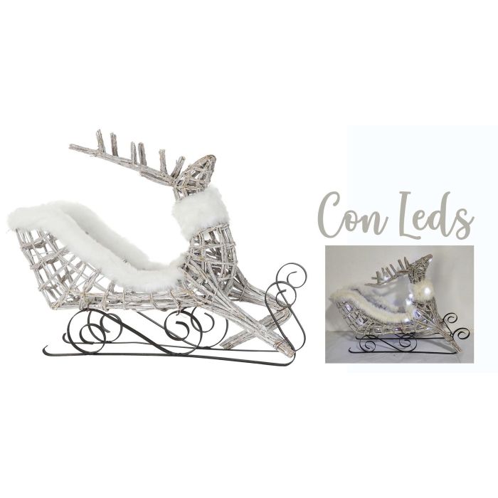 DKD Home Decor Trineo Navidad Blanco 20 x 53 x 75 cm