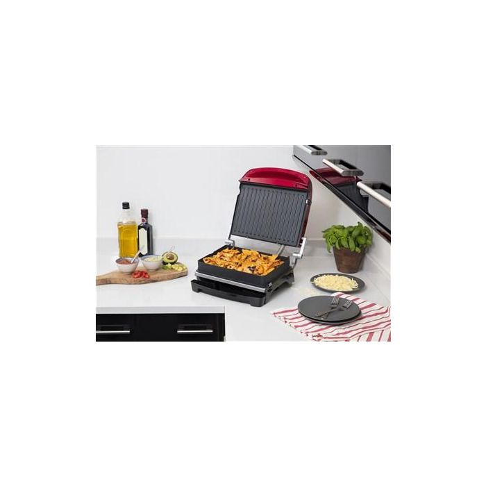 George Foreman 24001-56 Grill Eléctrico de Precisión Evolve Rojo para 5 Raciones 1