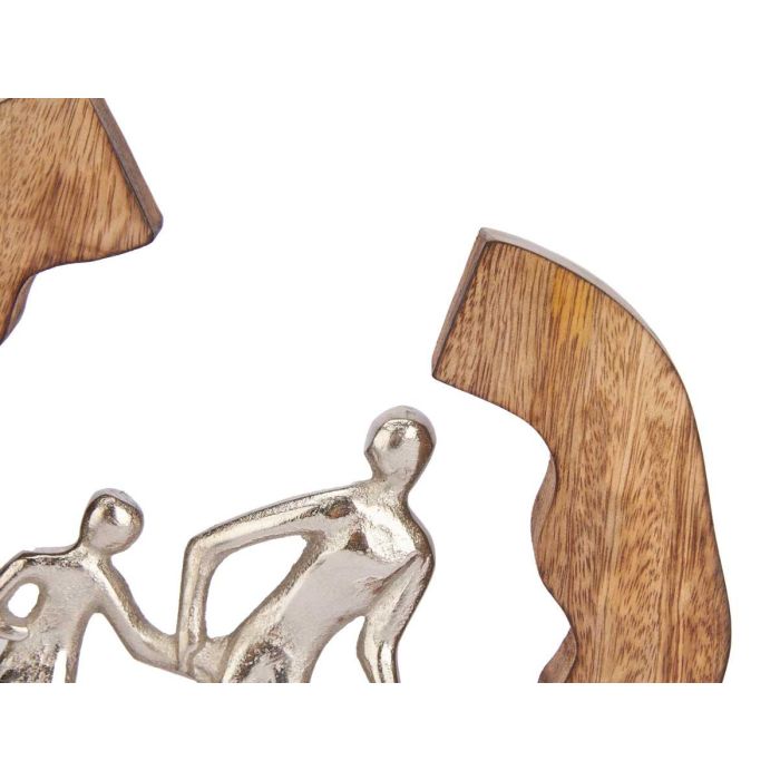 Figura Decorativa Familia Plata Soporte Madera Giftdecor 24CM (6 Unidades) 2 Figura Decorativa Familia Plata Soporte Madera Giftdecor 24CM (6 Unidades) 2