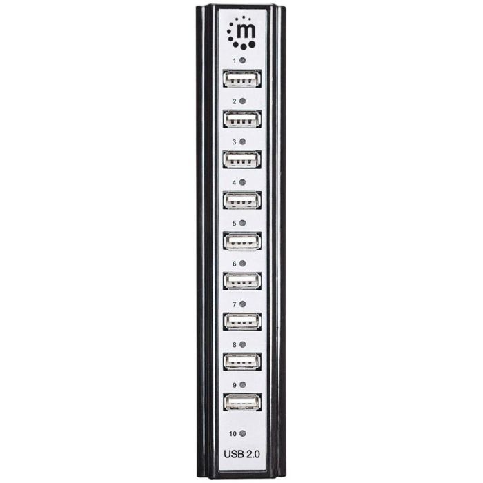 MANHATTAN USB-HUB 10-Port USB 2.0 Desktop Hub schwarz 2