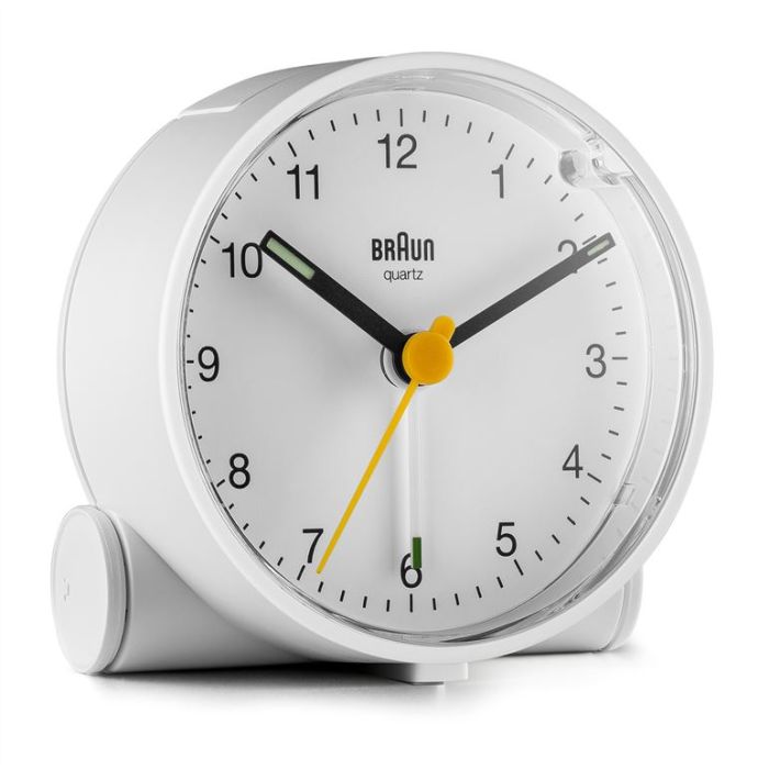 Reloj Despertador Clásico Analógico Blanco BRAUN BC-01-W 1