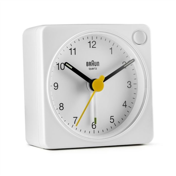 Reloj Despertador Clásico Analógico Blanco BRAUN BC-02-XW 3