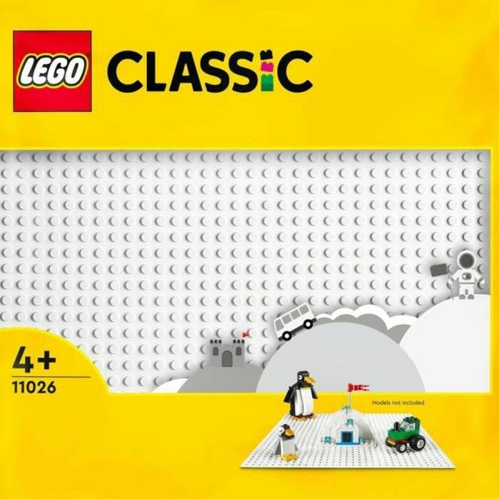 LEGO 11026 Classic Placa de Construcción Blanca 32x32 Base para construir, ensamblar y exhibir