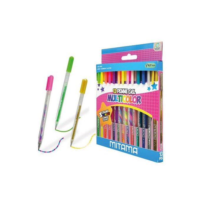 Roller Gel Mitama Glitter 1Mm Estuche De 13