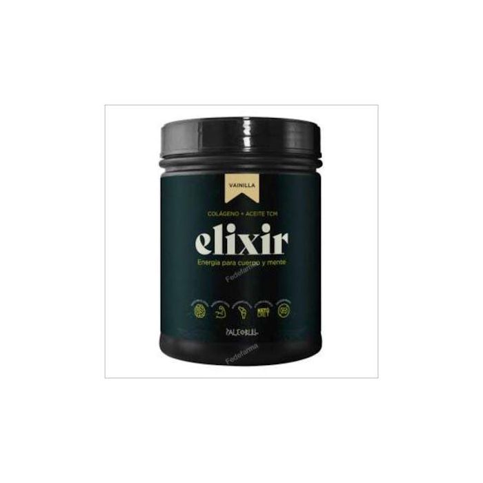 Paleobull ELIXIR Colágeno + TCM Vainilla 450 g | Suplemento para Articulaciones, Piel, Uñas, Energía y Claridad Mental | Keto
