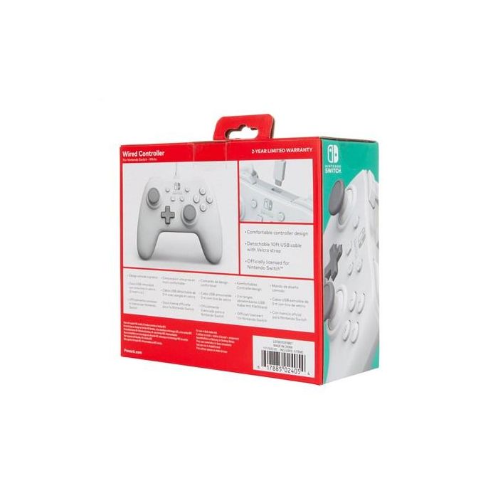 Mando con Cable PowerA para Nintendo Switch - Blanco Mate, Licencia Oficial, Diseño Ergonómico, Ref: 1517033-01 8 Mando con Cable PowerA para Nintendo Switch - Blanco Mate, Licencia Oficial, Diseño Ergonómico, Ref: 1517033-01 8