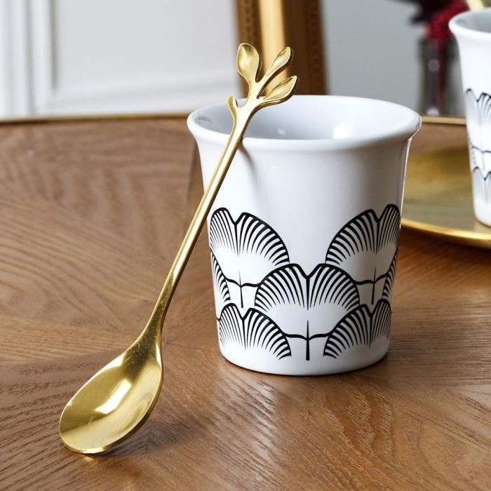 Home Deco Factory Lounge Juego de 4 Cucharas de Café Acero Inoxidable Doradas 11,8x2,3 cm 3