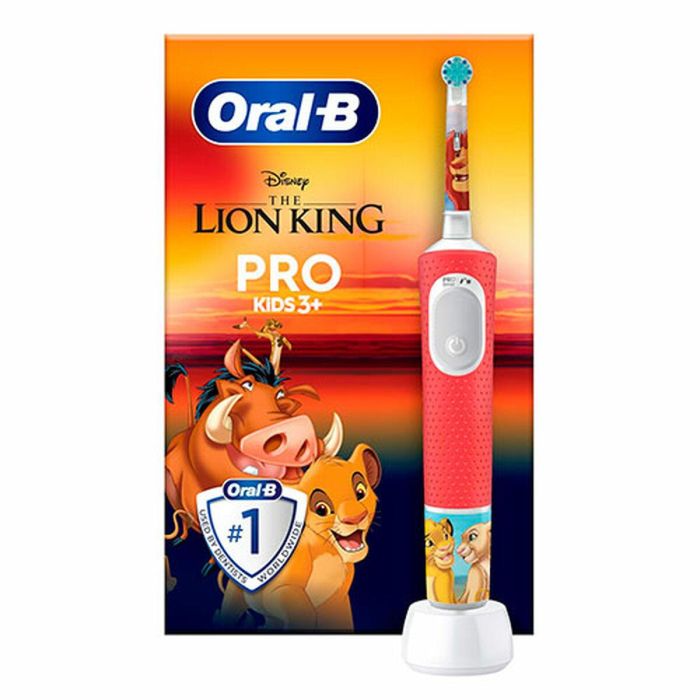 Cepillo de Dientes Eléctrico Oral-B Rey Leon Rojo Multicolor Cepillo de Dientes Eléctrico Oral-B Rey Leon Rojo Multicolor