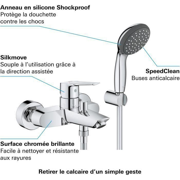 Mezclador monomando de baño/ducha GROHE - Start - Chrome 3