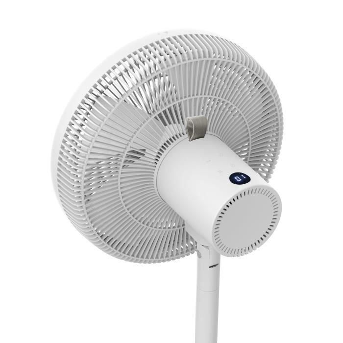 OCEANIC Ventilador de pie - 50 W - Ø 40 cm - 3 velocidades - Oscilante - Inclinable - Blanco 2