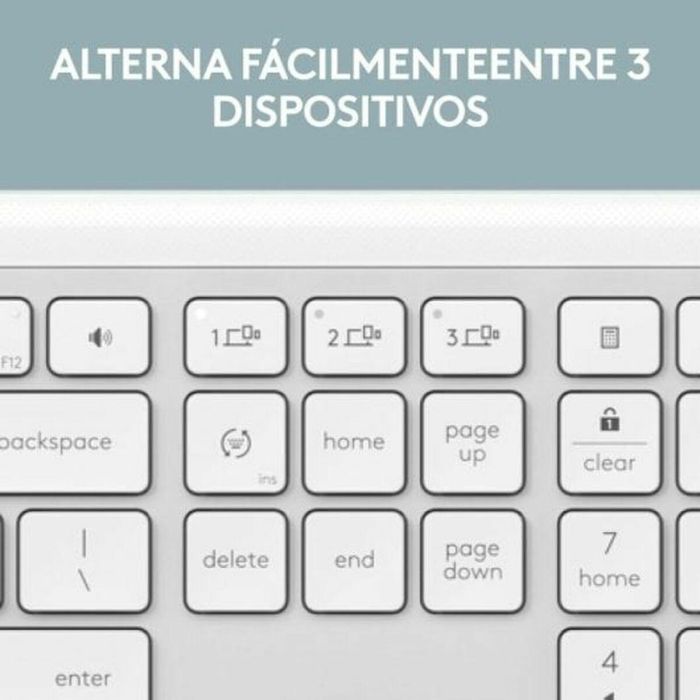 Teclado y Ratón Logitech 920-012596 Blanco Español QWERTY 2 Teclado y Ratón Logitech 920-012596 Blanco Español QWERTY 2