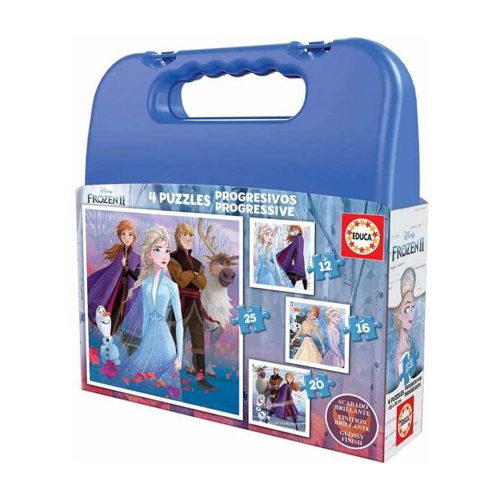 Puzzles progresivos 12-16-20-25 piezas frozen ii en maletin 4 Puzzles progresivos 12-16-20-25 piezas frozen ii en maletin 4
