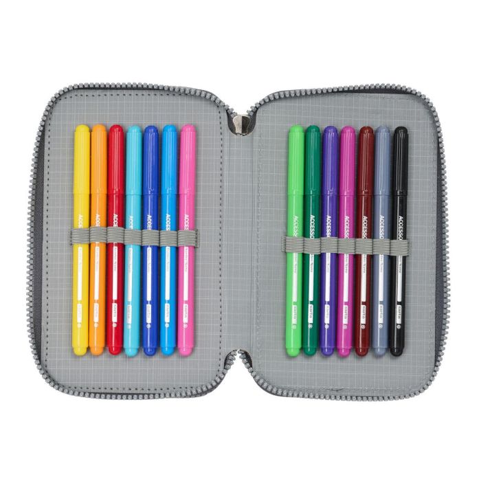 Portatodo Real Madrid C.F. Gris 12,5 x 19,5 x 5,5 cm 37 Piezas 4 Portatodo Real Madrid C.F. Gris 12,5 x 19,5 x 5,5 cm 37 Piezas 4