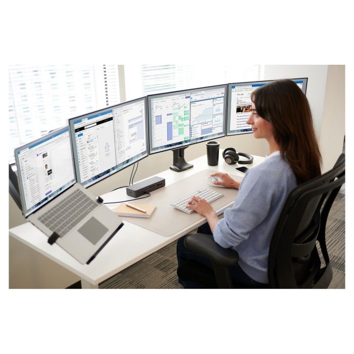 Kensington Brazo para Monitor 2TFT Ajustable en Altura con un Toque para Dos Monitores Montaje Escritorio Negro