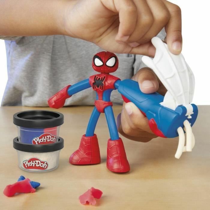Play-Doh Spider-Man My Web Creator Caja con Figura Flexible y Plastilina, Marvel HASG00585X0, a partir de 4 años 4