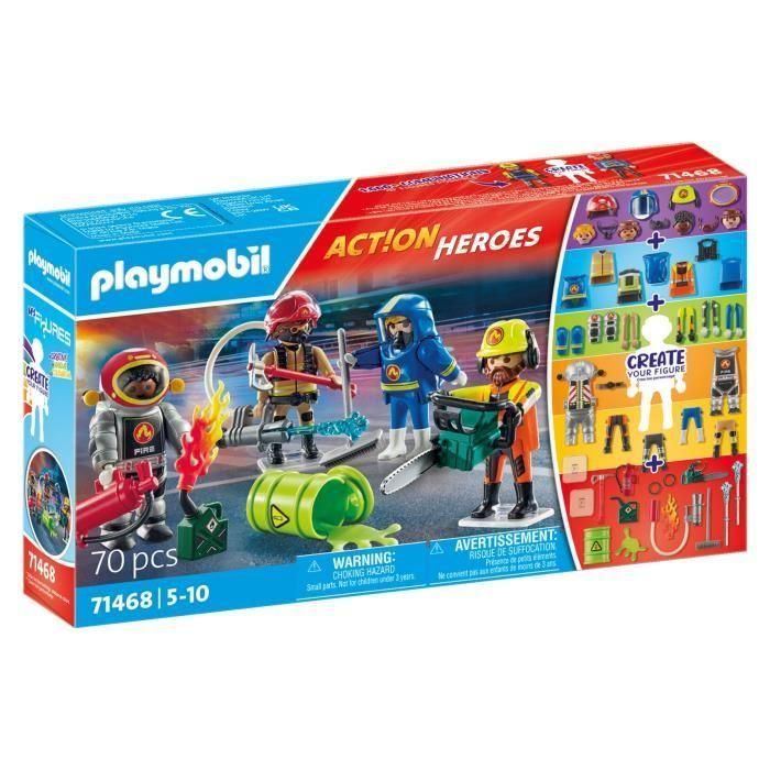 Playmobil Bomberos Action Heroes 71468 My Figures Figuras Creativas para Niños +5 Años
