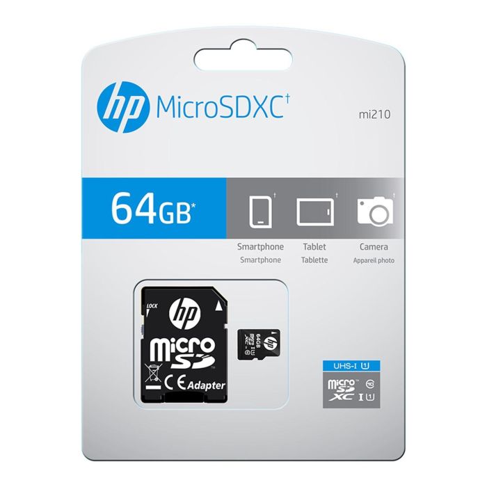 HP SDU64GBXC10HP-EF memoria flash 64 GB MicroSDXC UHS-I Clase 10 HP SDU64GBXC10HP-EF memoria flash 64 GB MicroSDXC UHS-I Clase 10