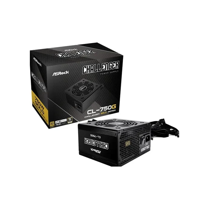 FUENTE ALIMENTACION ASROCK CL-750G,PSU,750W,80 PLUS GOLD,120MM,ACTIVE PFC,PCI-E 5.1 (12+4pin)x1,PCI-E (6+2 pin)x4,SATA (5 pin)x4 FUENTE ALIMENTACION ASROCK CL-750G,PSU,750W,80 PLUS GOLD,120MM,ACTIVE PFC,PCI-E 5.1 (12+4pin)x1,PCI-E (6+2 pin)x4,SATA (5 pin)x4