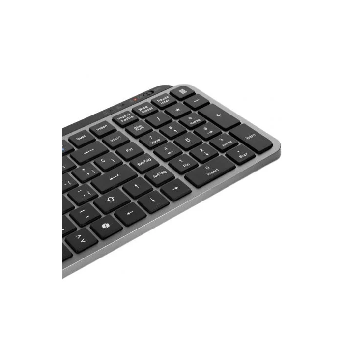 Mars Gaming Teclado Compacto Inalámbrico Bluetooth MK-SILENKEYS Negro, Silencioso, Triple Conectividad, AI SmartKey