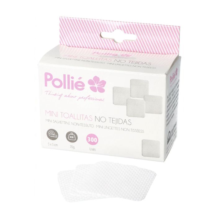 POLLIE Mini-toallitas no tejidas 5x5cm Pack 300 unidades POLLIE Mini-toallitas no tejidas 5x5cm Pack 300 unidades