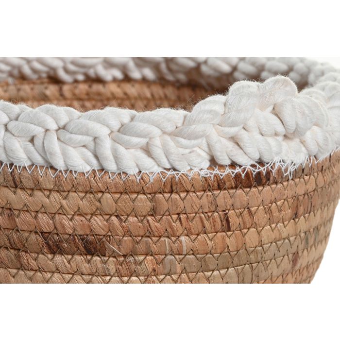 Centro Mesa Boho DKD Home Decor Natural Blanco 24 x 15 x 24 cm 2