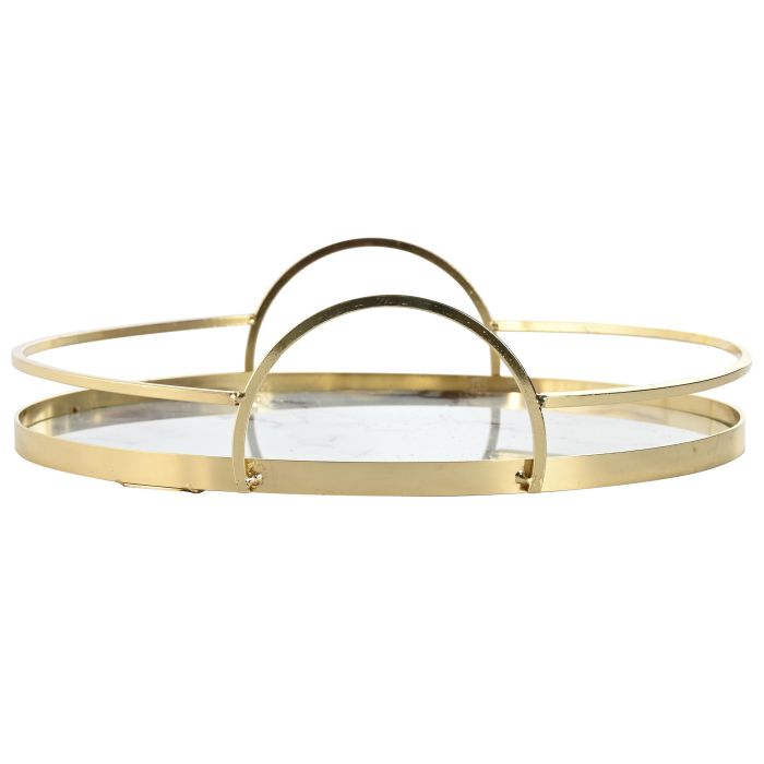 Bandeja Decoracion Moderno DKD Home Decor Dorado Blanco 30 x 6 x 30 cm Set de 2 2 Bandeja Decoracion Moderno DKD Home Decor Dorado Blanco 30 x 6 x 30 cm Set de 2 2