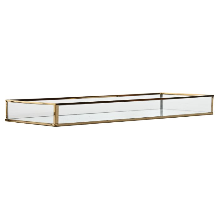 Bandeja Decoracion Moderno DKD Home Decor Dorado Blanco 15 x 4 x 42 cm Set de 2 2 Bandeja Decoracion Moderno DKD Home Decor Dorado Blanco 15 x 4 x 42 cm Set de 2 2