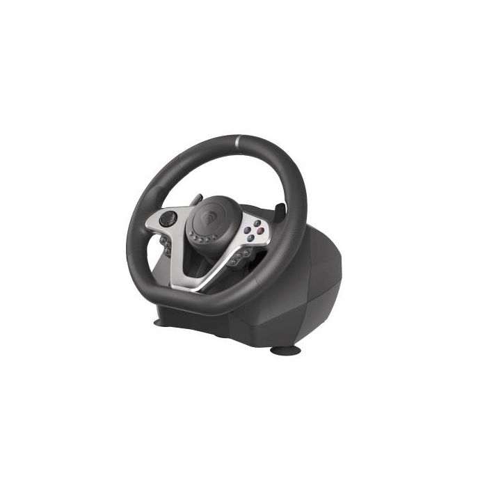 GENESIS Seaborg 400 Volante y Pedales USB Alámbrico con Vibración 900° para PC, Switch, PS3, PS4, Xbox 360, Xbox One, One S, One X Negro/Plata 7