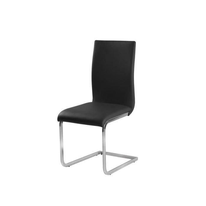 LEA Juego de 2 sillas de comedor - Negro imitación - Contemporáneo - L 43 x P 56 cm 5