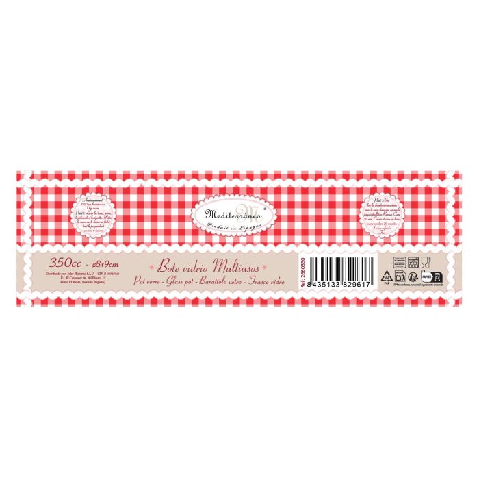 Mediterraneo Bote de Vidrio 350 ml con Tapa (12 Unidades) 1