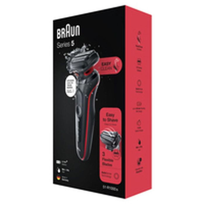 Maquinilla de Afeitar Eléctrica Braun 51-B1000s Rojo 1 Maquinilla de Afeitar Eléctrica Braun 51-B1000s Rojo 1