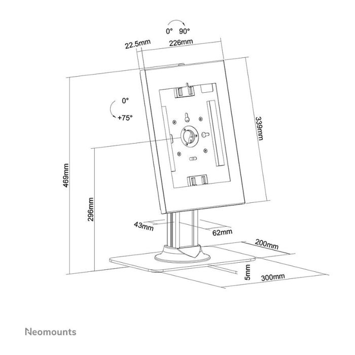 Soporte para Tablet Neomounts DS15-650WH1 Blanco