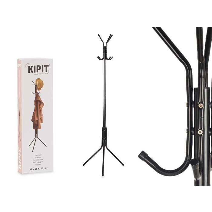 Kipit Perchero de Pared de Metal Mate Negro, Dimensiones: 59.5 cm Ancho x 6 cm Alto x 26.5 cm Fondo (6 Unidades) Kipit Perchero de Pared de Metal Mate Negro, Dimensiones: 59.5 cm Ancho x 6 cm Alto x 26.5 cm Fondo (6 Unidades)