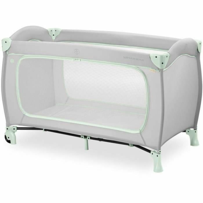 Hauck HAU1731647250787 Cuna de viaje Sleep N Play Go Plus 60x120 cm desde el nacimiento, Plegable con Ruedas - Dusty Mint