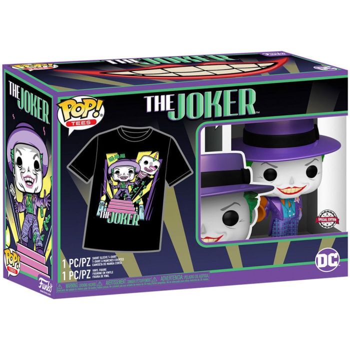 Set figura POP & Tee DC Comics Batman The Joker Talla: S 2