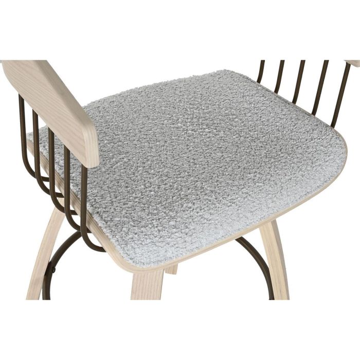 Silla Scandi DKD Home Decor Gris 55 x 76.5 x 51 cm 3