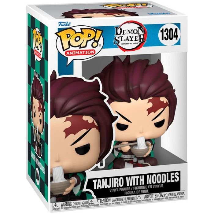 FUNKO Figura POP Demon Slayer Kimetsu no Yaiba Tanjiro with Noodles Figura Vinilo 9cm