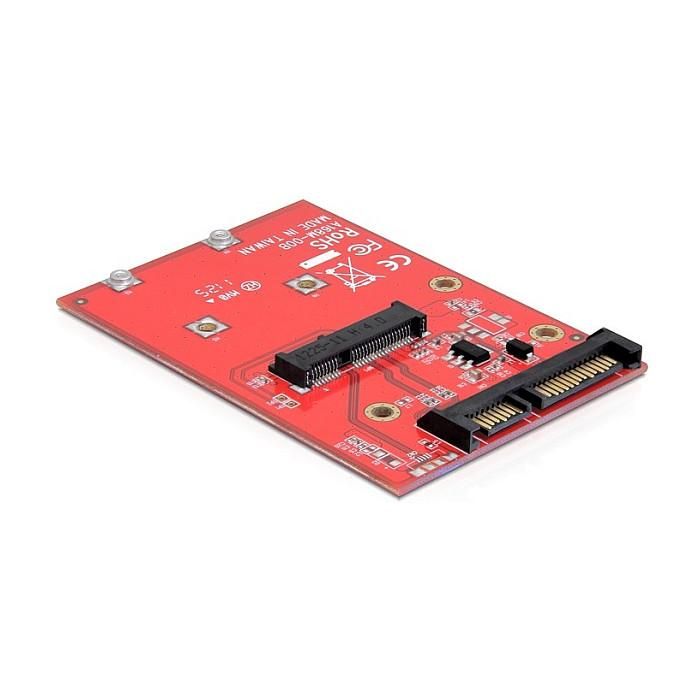 Delock Adaptador Convertidor SATA 22 Pin a mSATA Interno Full size Color Rojo - 61892 1 Delock Adaptador Convertidor SATA 22 Pin a mSATA Interno Full size Color Rojo - 61892 1
