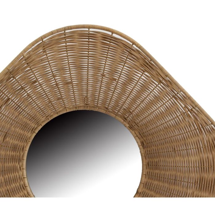 DKD Home Decor Espejo Balines Ratan 102 x 102 x 13.5 cm 1