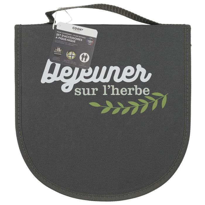 Cook Concept Juego De Picnic Para 2 Personas Con Vajilla Completa Y Bolsa 1