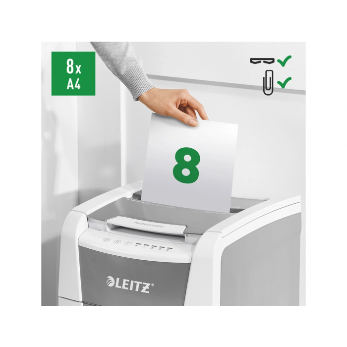 Trituradora de Papel Leitz IQ 100 Autofeed P4 2